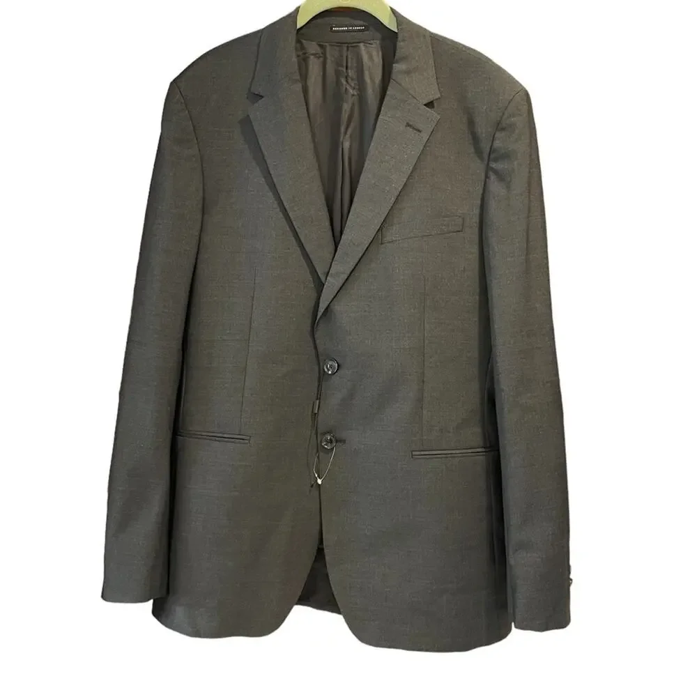 REISS Mens Size 40 R NEW Hope Notch Lapel Travel Blazer In Charcoal NWT